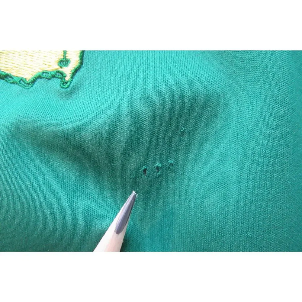 Masters Tech Men’s Green 1/4 Zip Long Sleeve Golf Pullover Jacket Pockets Logo L